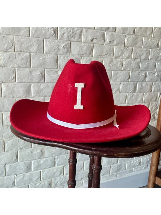 Vintage Rockmount Ranch Wear Women\'s Red Felt Cowgirl Hat \